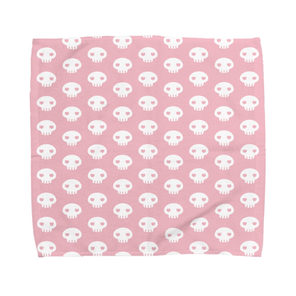 ミニマムユニヴァース@SUZURIのデビねこくん タオルハンカチ ピンク Towel Handkerchief
