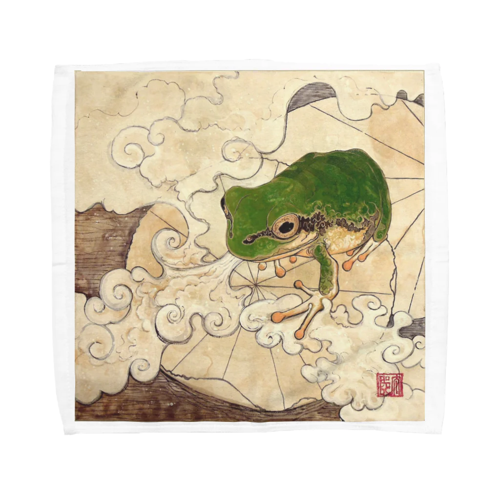 かるら屋太郎の天蛙 Towel Handkerchief