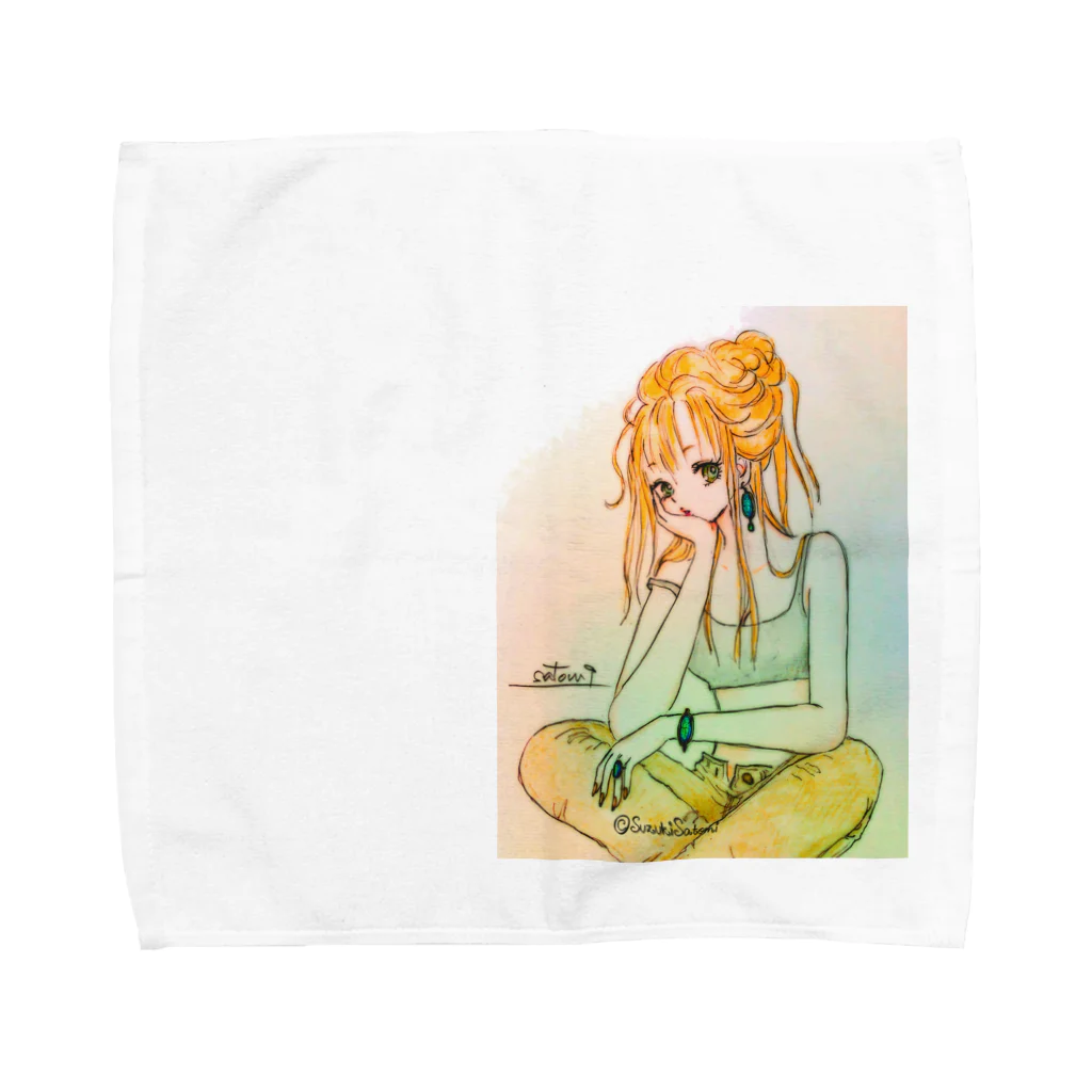 Suzuki Satomi のboyish Towel Handkerchief