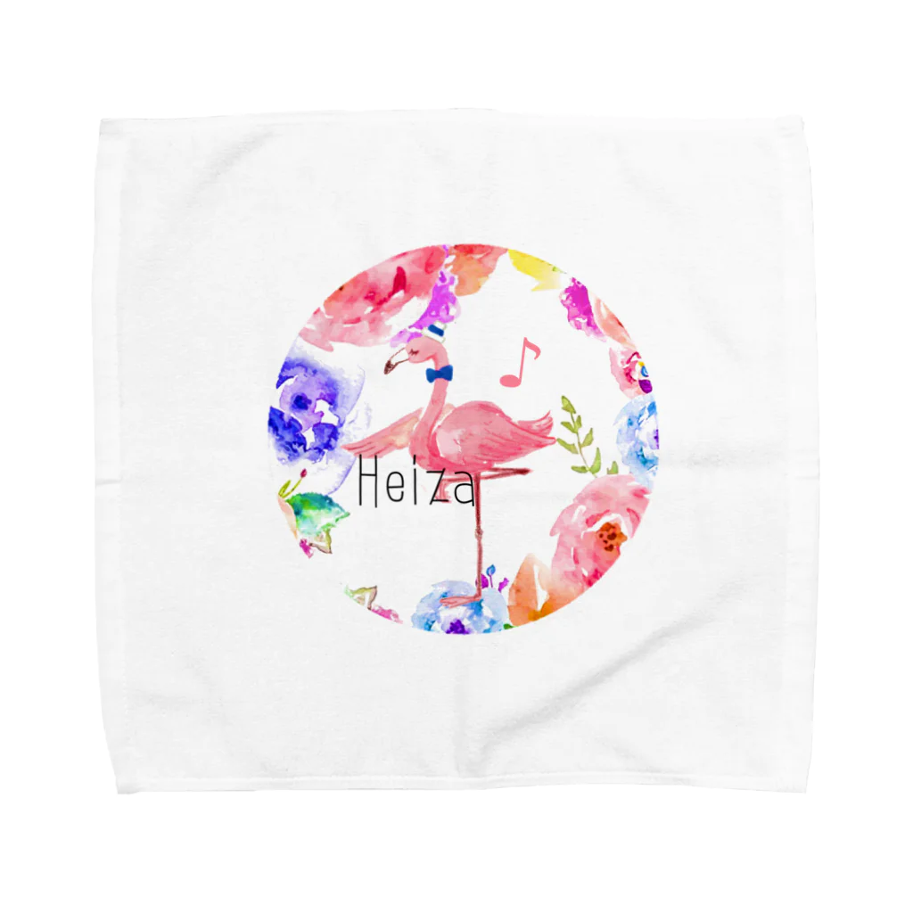 もりのおかしやさんmibuのお花heizaフラミンゴ Towel Handkerchief
