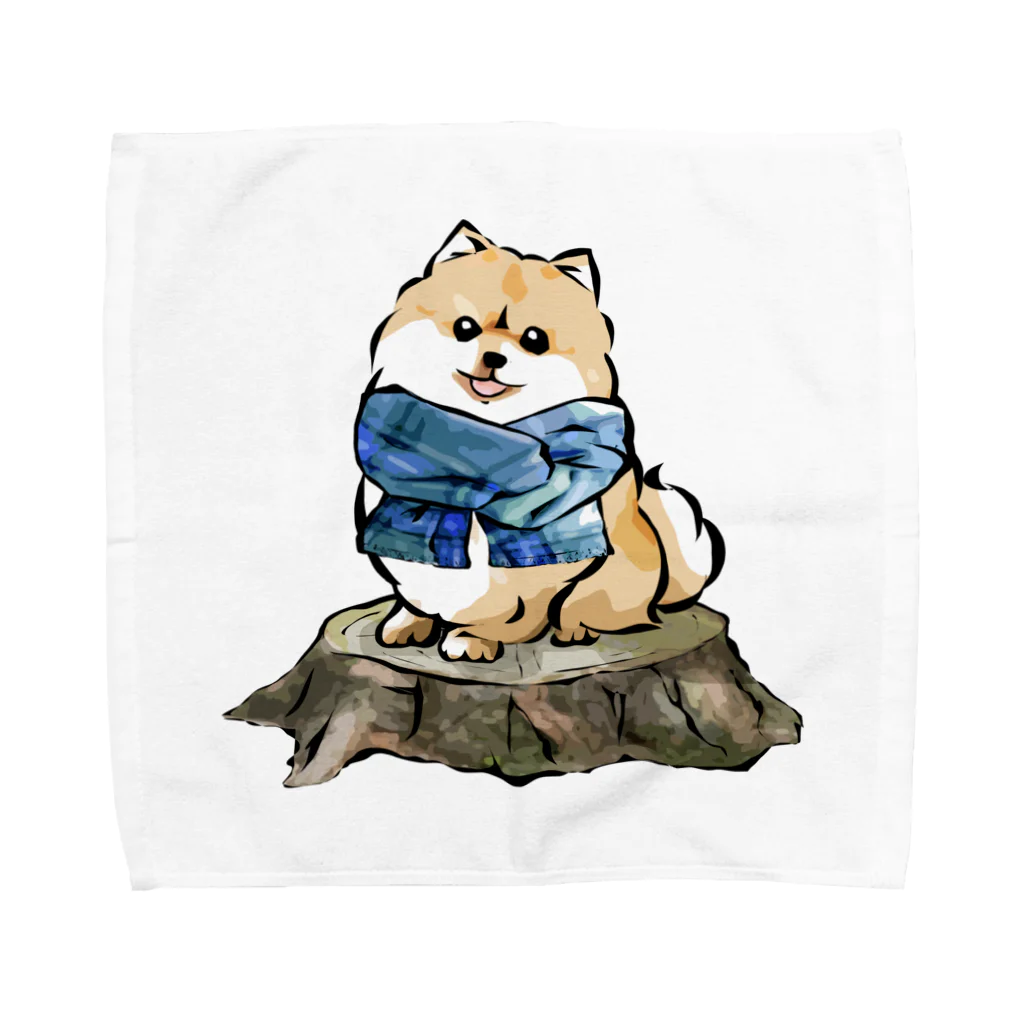 犬グッズの店しえるぶるーのマフラー犬　ポメラニアン Towel Handkerchief