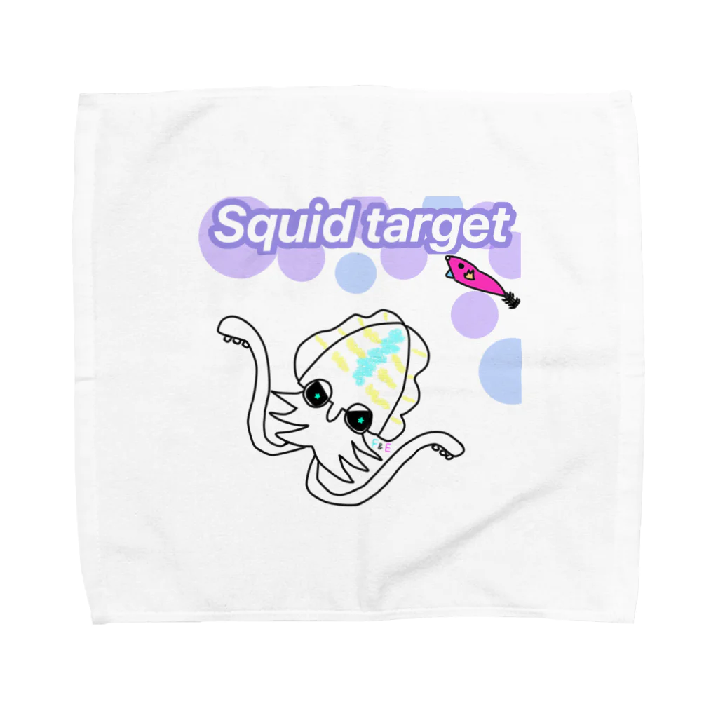 F & E のF & E Squid target  Towel Handkerchief