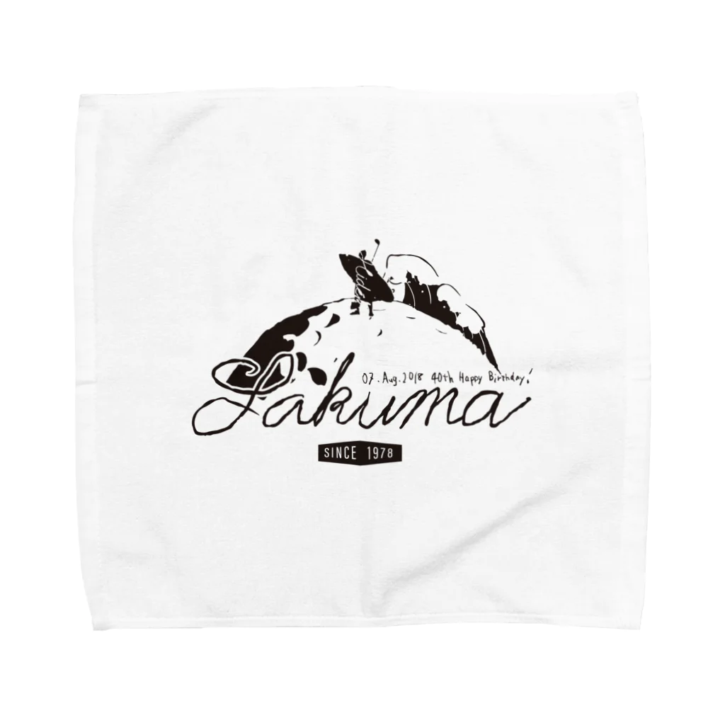 hidekisakumaの40thオリジナルグッズ Towel Handkerchief