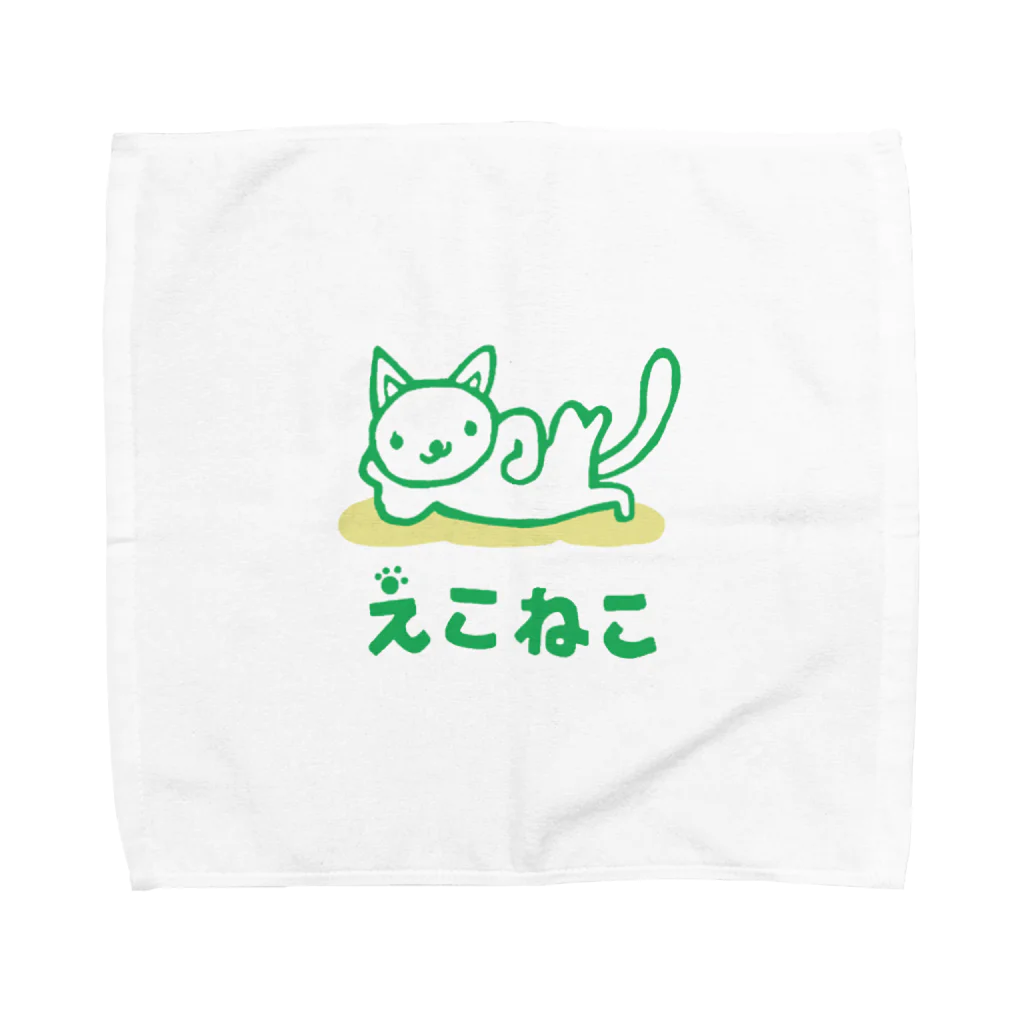 ekonecoのえこねこロゴ Towel Handkerchief
