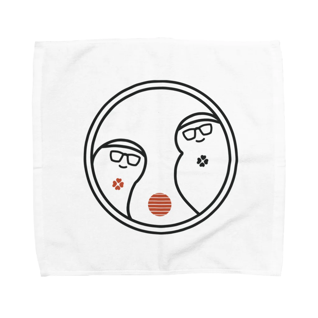 赤字黒字の赤字さん黒字さん Towel Handkerchief