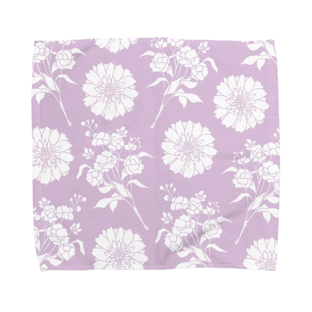 lg_hの花柄（ラベンダー） Towel Handkerchief