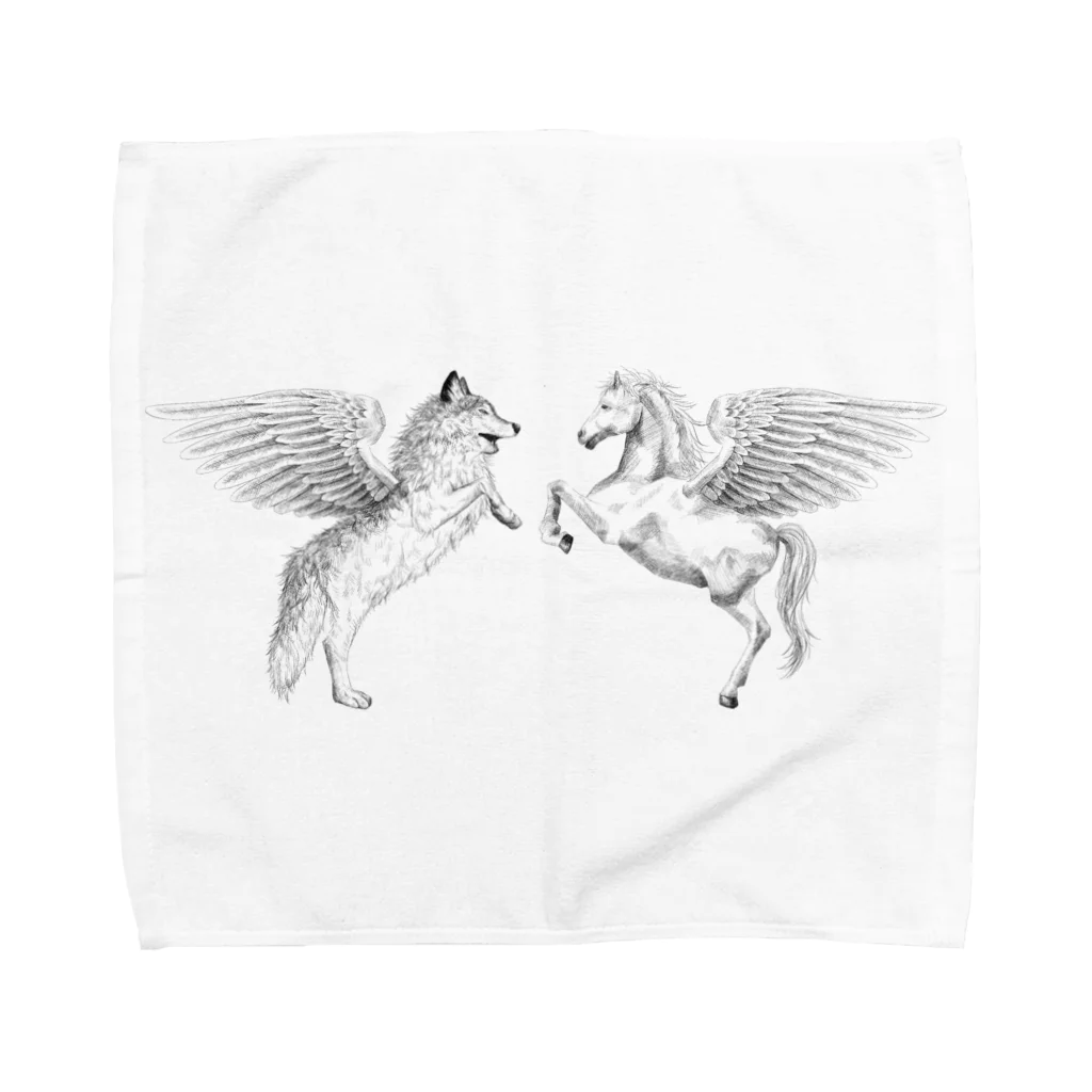 アデールのオオカミ×ペガサス　 Towel Handkerchief