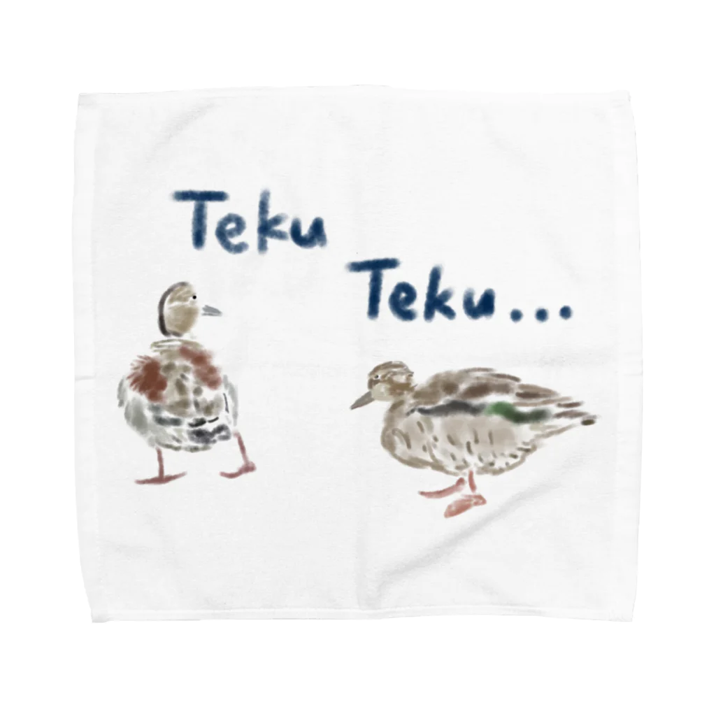 Lily bird（リリーバード）のお散歩カモず カラーラフ① Towel Handkerchief