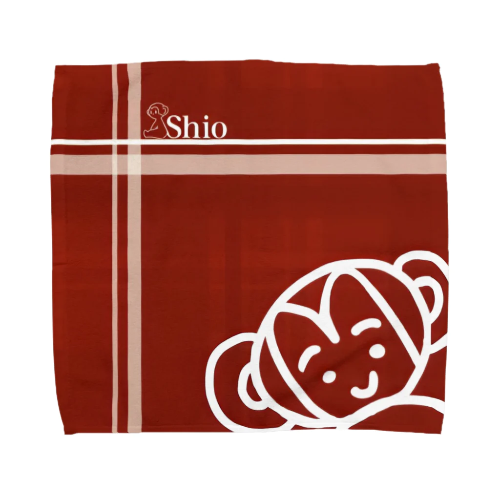 汐🐒✨（しお）の汐の赤白タオル Towel Handkerchief