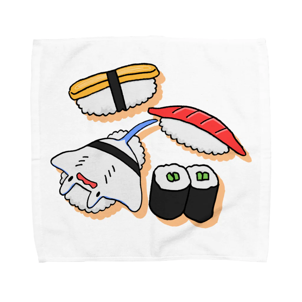 焼林檎のマンタくん(お寿司) Towel Handkerchief