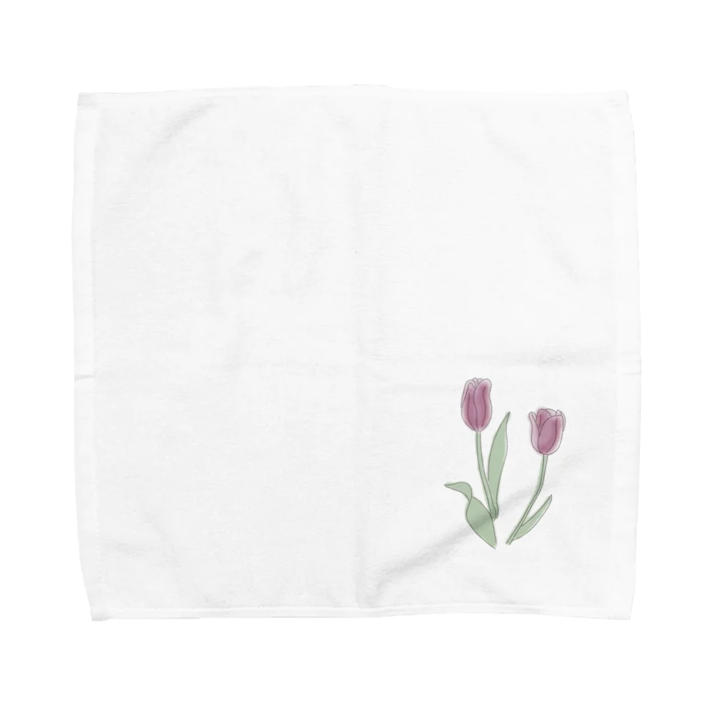 hsyのチューリップの線画 Towel Handkerchief