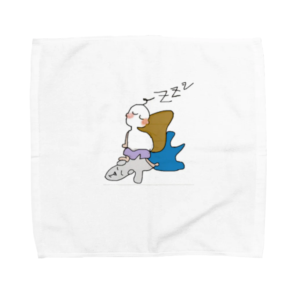 HARU3のクウちゃんとねむねむ Towel Handkerchief