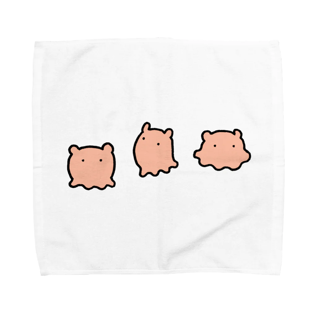 すぎもとゆうまのお店の3匹のメンダコ Towel Handkerchief