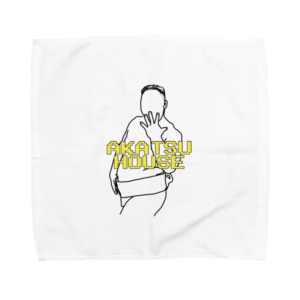 AKATSU HOUSEの相撲芸人あかつのラインアートTシャツ① Towel Handkerchief