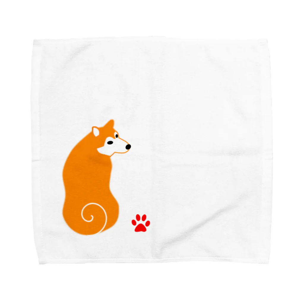 こな吉の見返り柴犬（赤） Towel Handkerchief