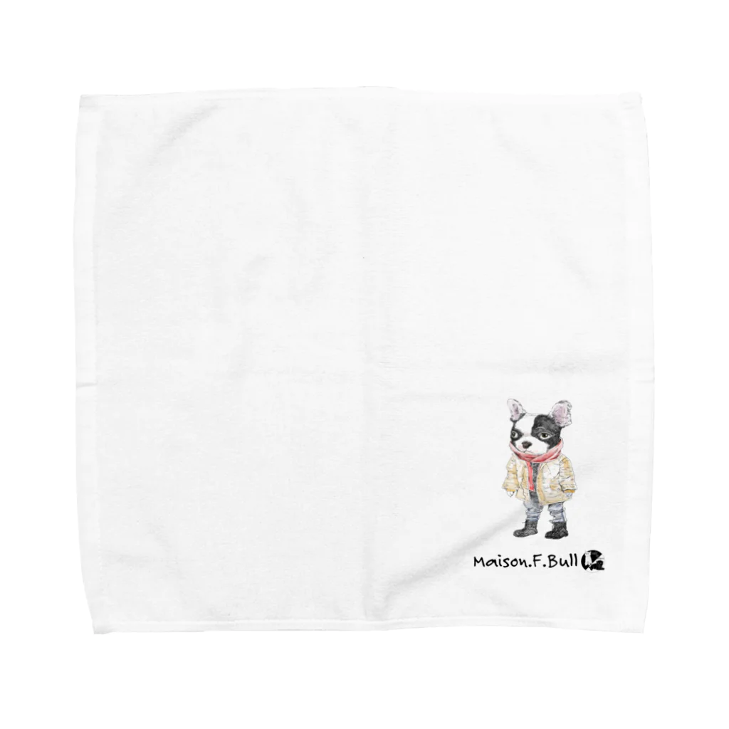 かわいいにゃんことワンコの絵のお店のメイソン.F.ブル Towel Handkerchief