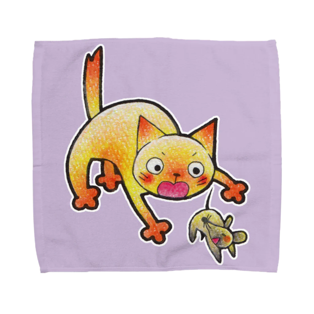 モスクワノマンボウのねずねこ Towel Handkerchief