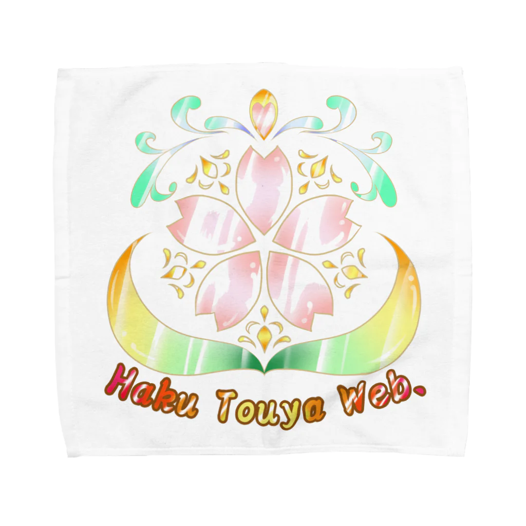 桜さつき と 神楽鈴のHaku Touya Web. Towel Handkerchief