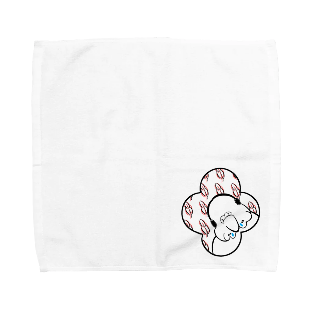 いっぷく処 てんてんのとりばーど(赤の羽小窓からこんにちは2) Towel Handkerchief