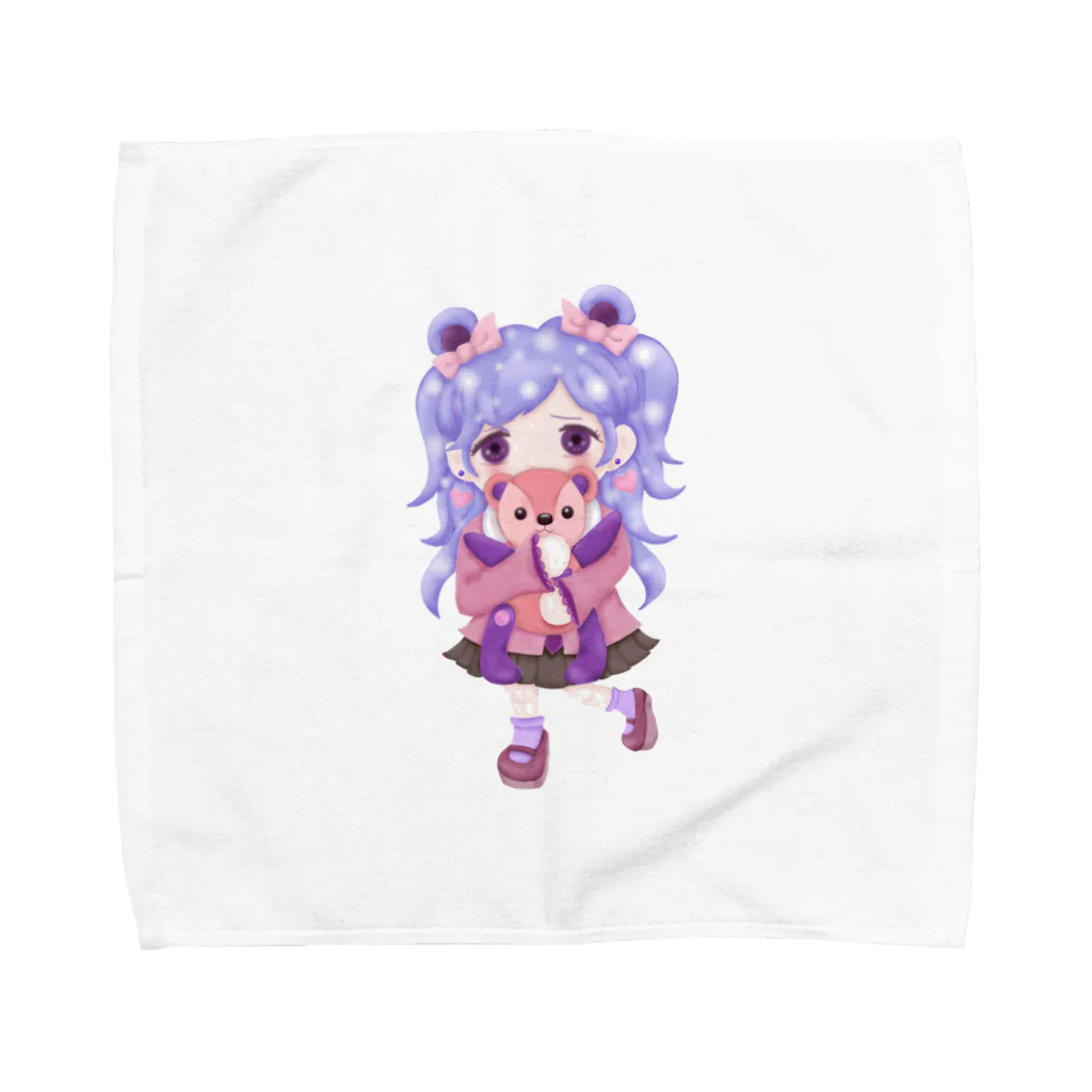 サブカルビジネスセンター尼崎の困り眉の女の子 Towel Handkerchief
