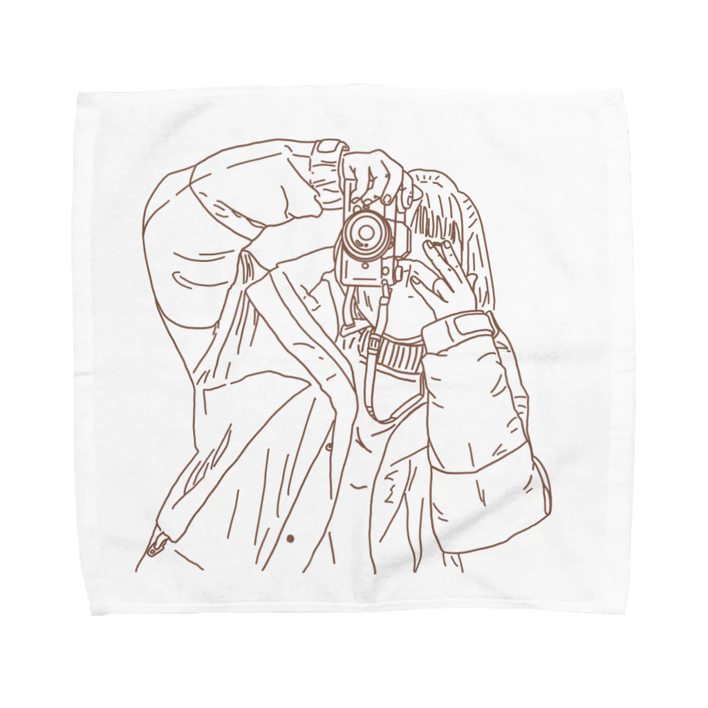 じゆうじんのカメラ女子はすすむ Towel Handkerchief