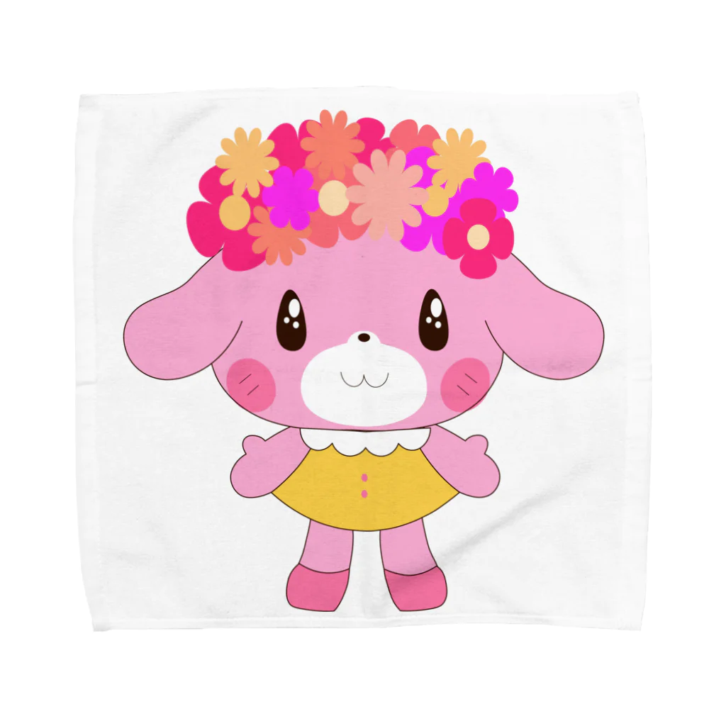 Mono-Mono shopのかわいい花ウサギ Towel Handkerchief