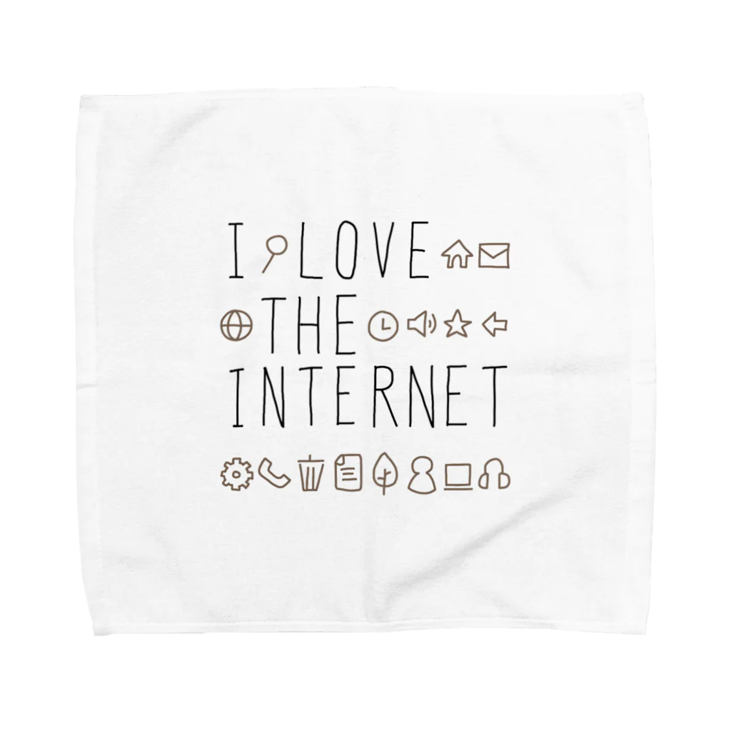leMOON自由工房のI LOVE THE INTERNET Towel Handkerchief