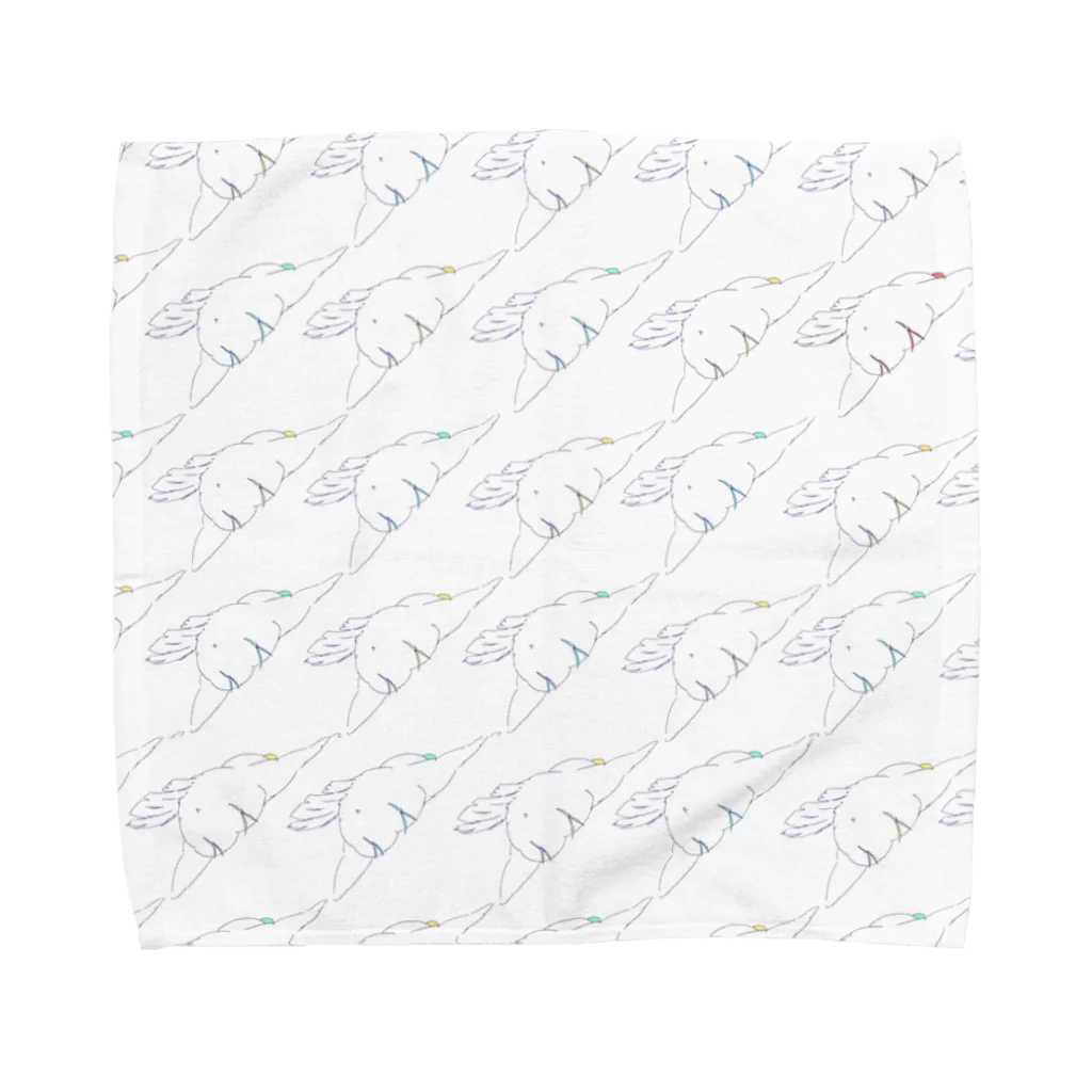 あにまる工房のカラフルトリ(おしり) Towel Handkerchief