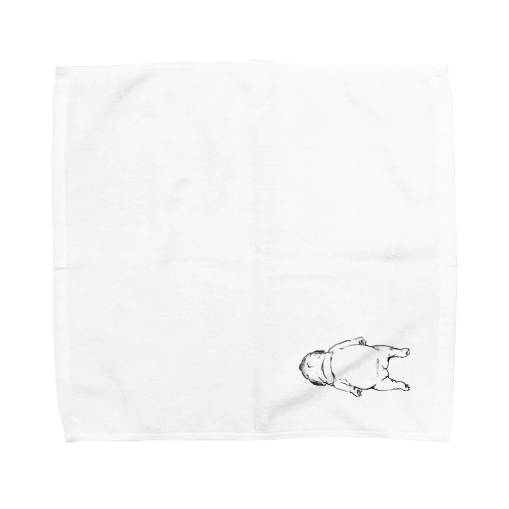 ねこましょのうつぶせパグ Towel Handkerchief