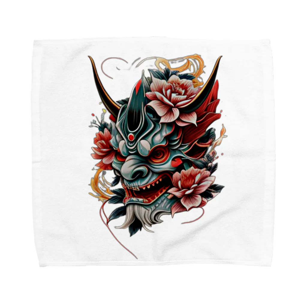 キッチンファラオの般若刺青デザイン☆ Towel Handkerchief