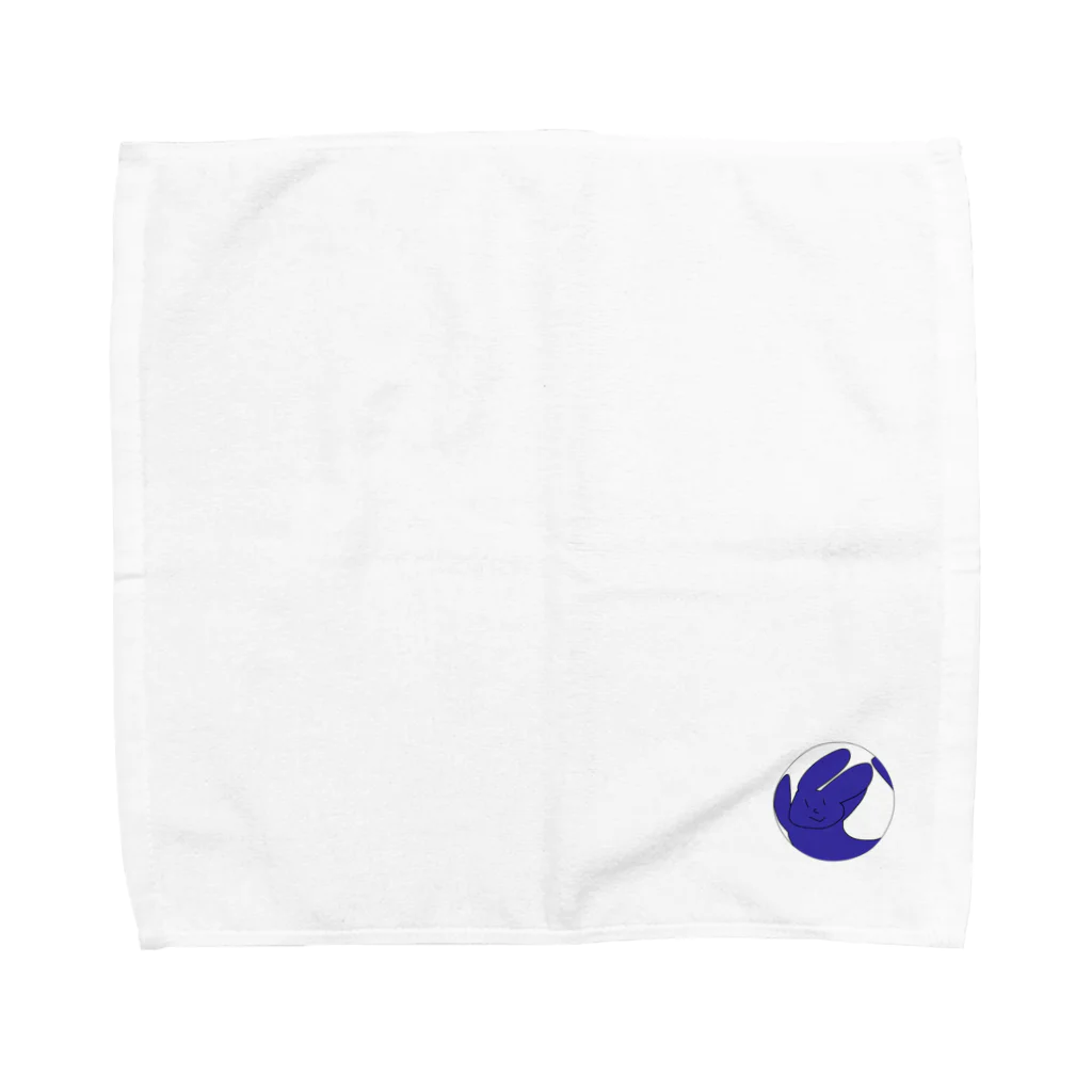 キチガイうさぎのうさぎ丸型4 Towel Handkerchief