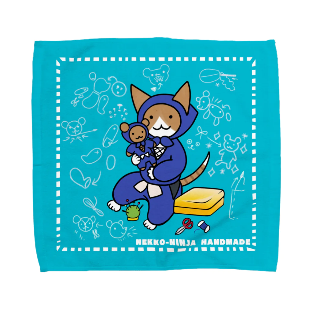 ポメ村ポメラニアンのねこ忍者さん ハンドメイド Towel Handkerchief