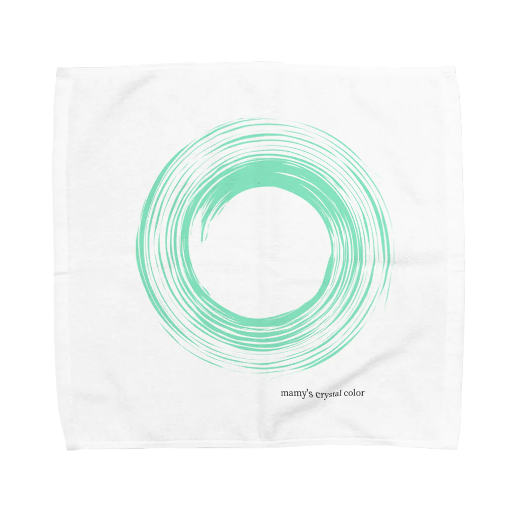 mamy's crystal colorのWaveシリーズ　green Towel Handkerchief