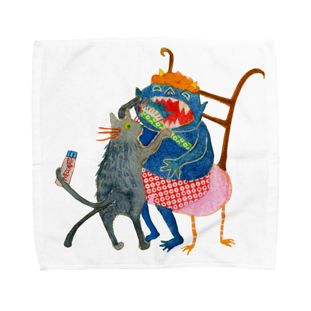 necomatayaの歯みがき Towel Handkerchief