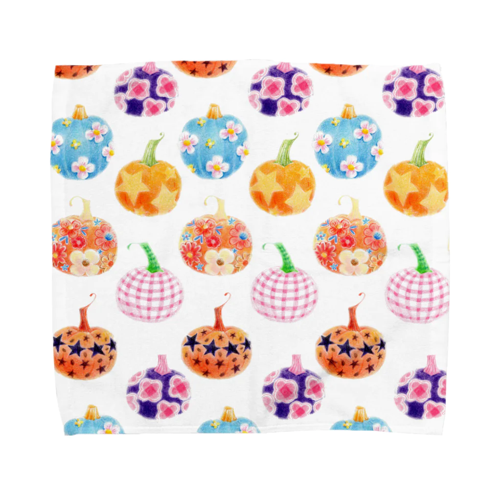 BeltaDesignのカラフルパンプキン Towel Handkerchief