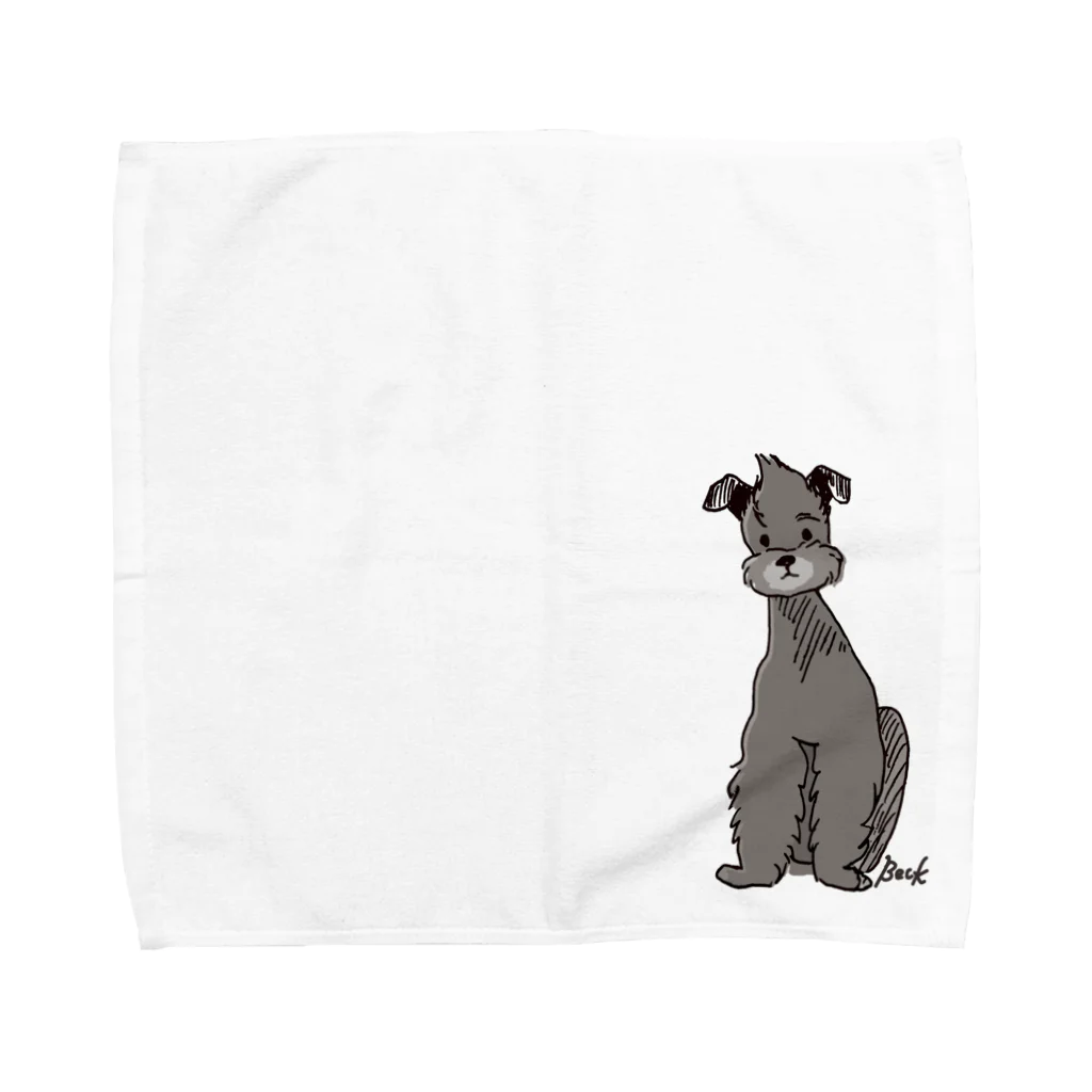 74Beckのミックス犬ベック Towel Handkerchief