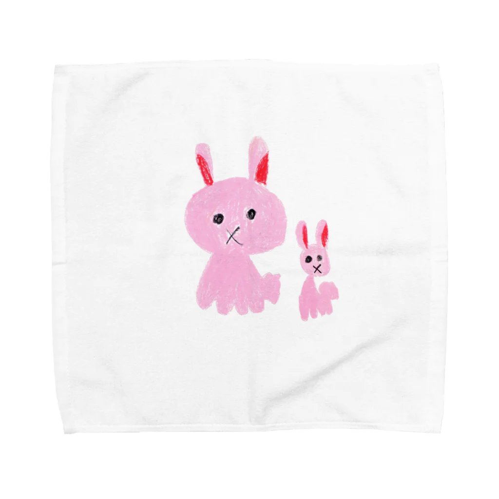 minitubakiのうさぎのおやこ Towel Handkerchief