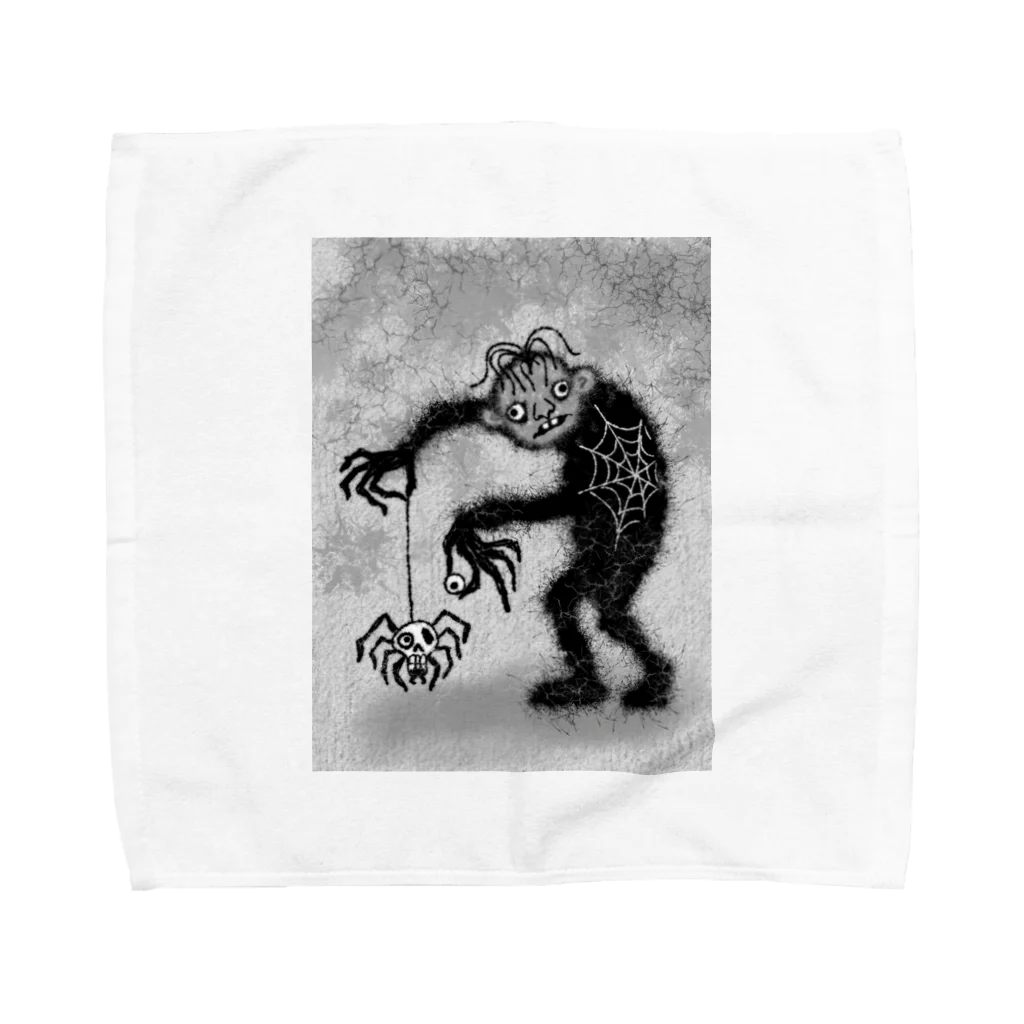 ハラDの風変わりショップのクモの巣男 Towel Handkerchief