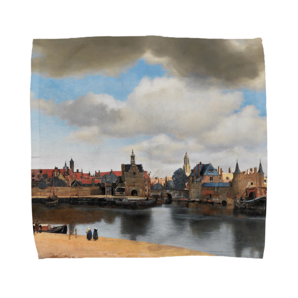 世界美術商店のデルフト眺望 / View of Delft Towel Handkerchief