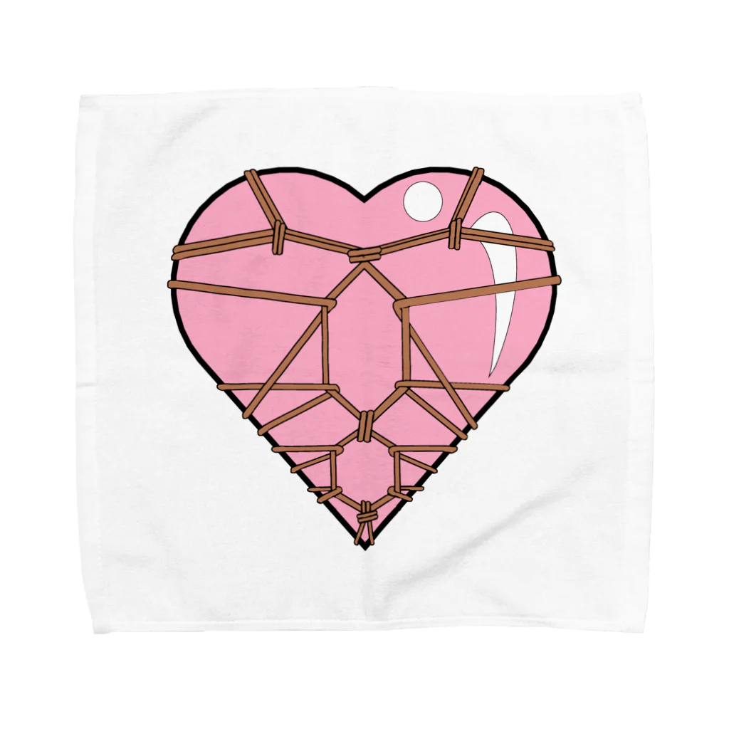 かさぎたすくのハート束縛・ピンク Towel Handkerchief