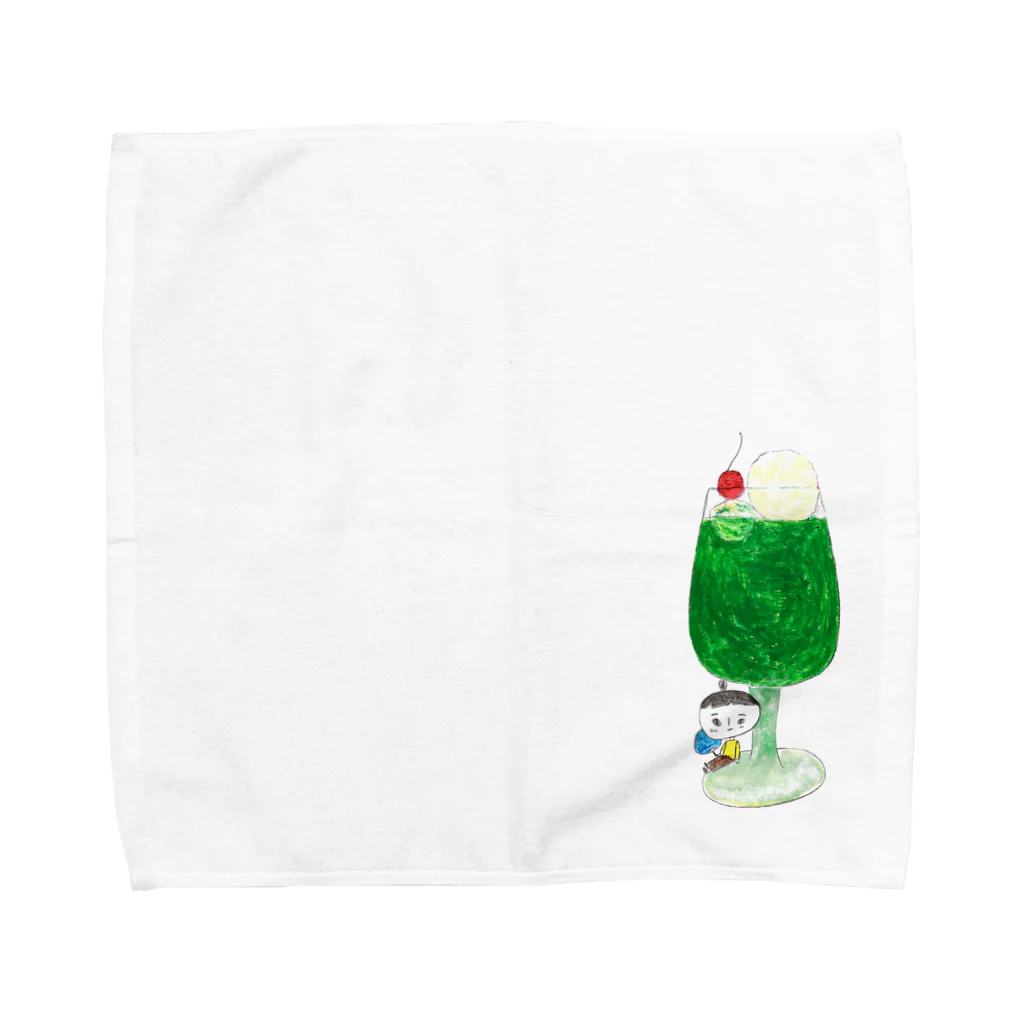 iii sum+ illustrationのmelon soda Towel Handkerchief