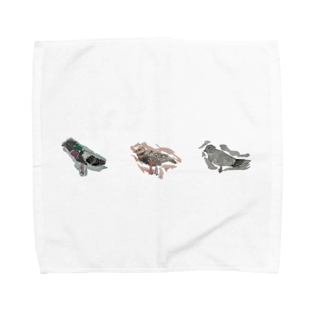 carlos-ryoのハト3ハンカチ Towel Handkerchief