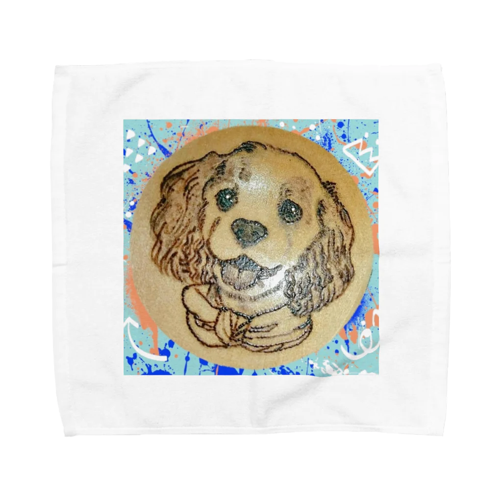 YURITAROORIGINLのAmerican Cocker Spaniel,わるそう坊主のコッカースパニエル Towel Handkerchief