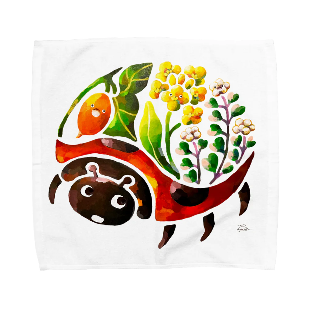 yuckeの花テントウムシ Towel Handkerchief