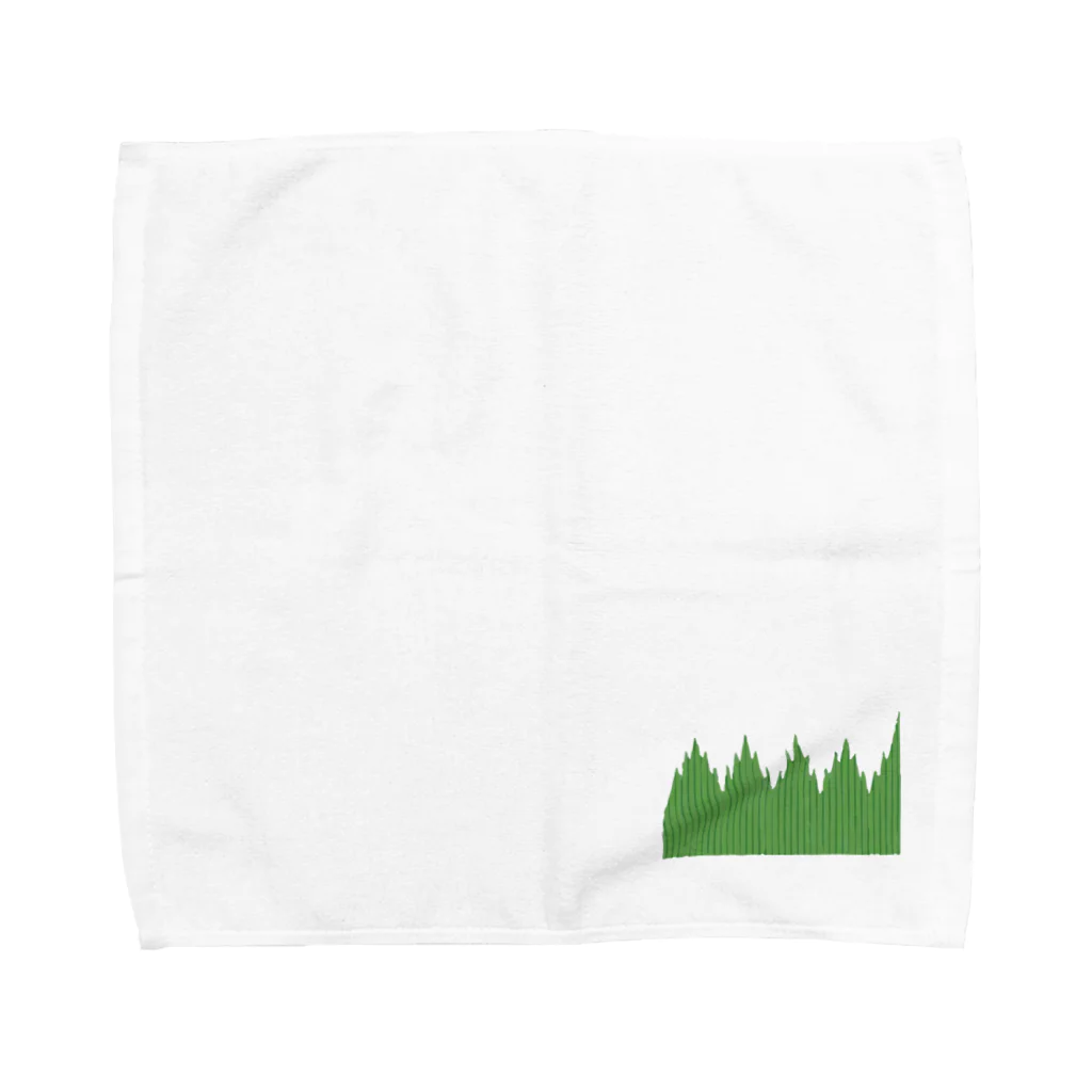 大田デザインの弁当のおかずを仕切る緑のやつ Towel Handkerchief