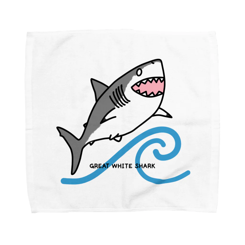 BLUENASHARKのホホジロザメ Towel Handkerchief