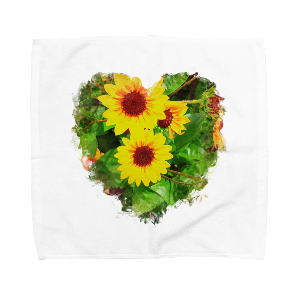 Free love,Freedom のSunflower Towel Handkerchief