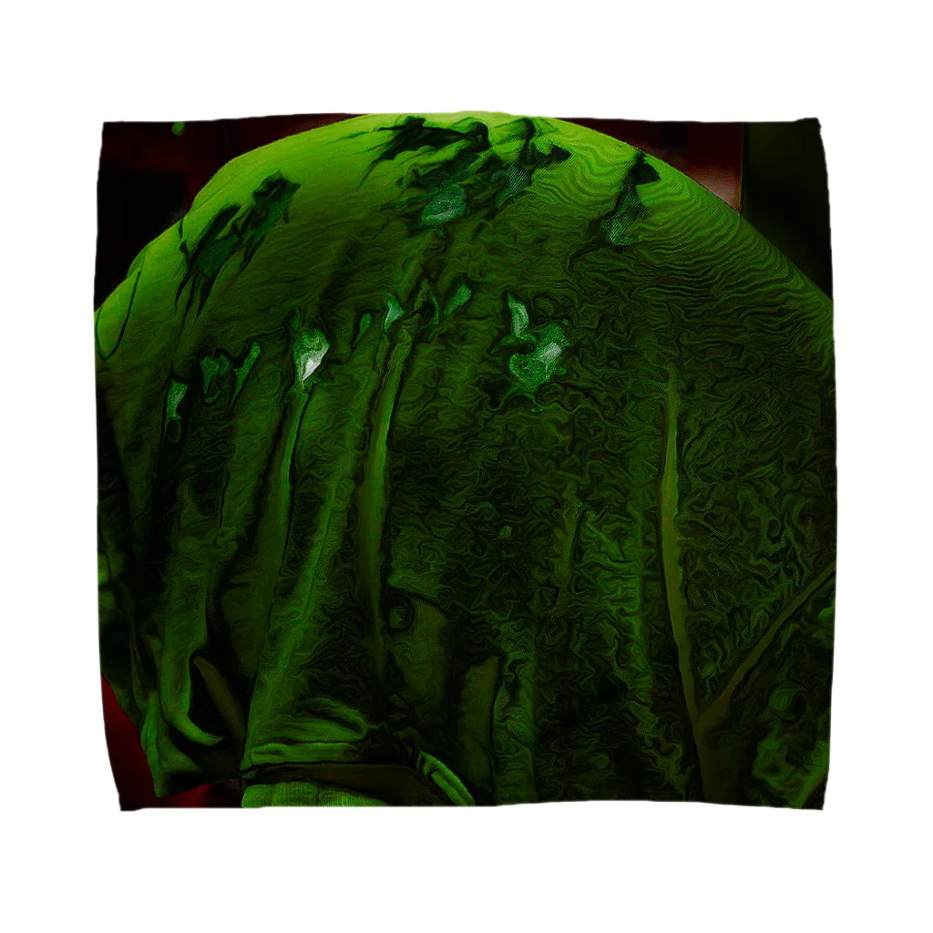 茶木井賢作の夜の闇に浮かぶ綻びた袖なしTシャツ タオルハンカチ