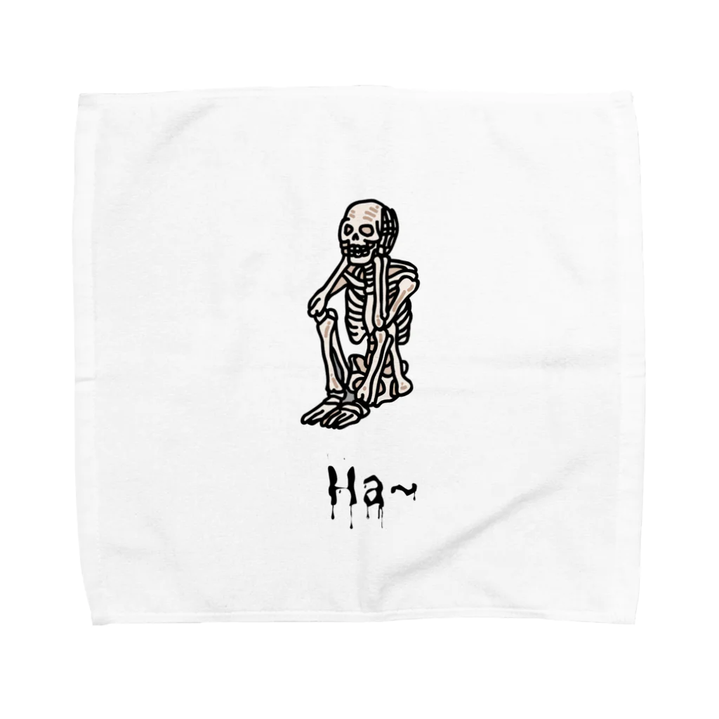 m4のスカル・両面印刷 Towel Handkerchief
