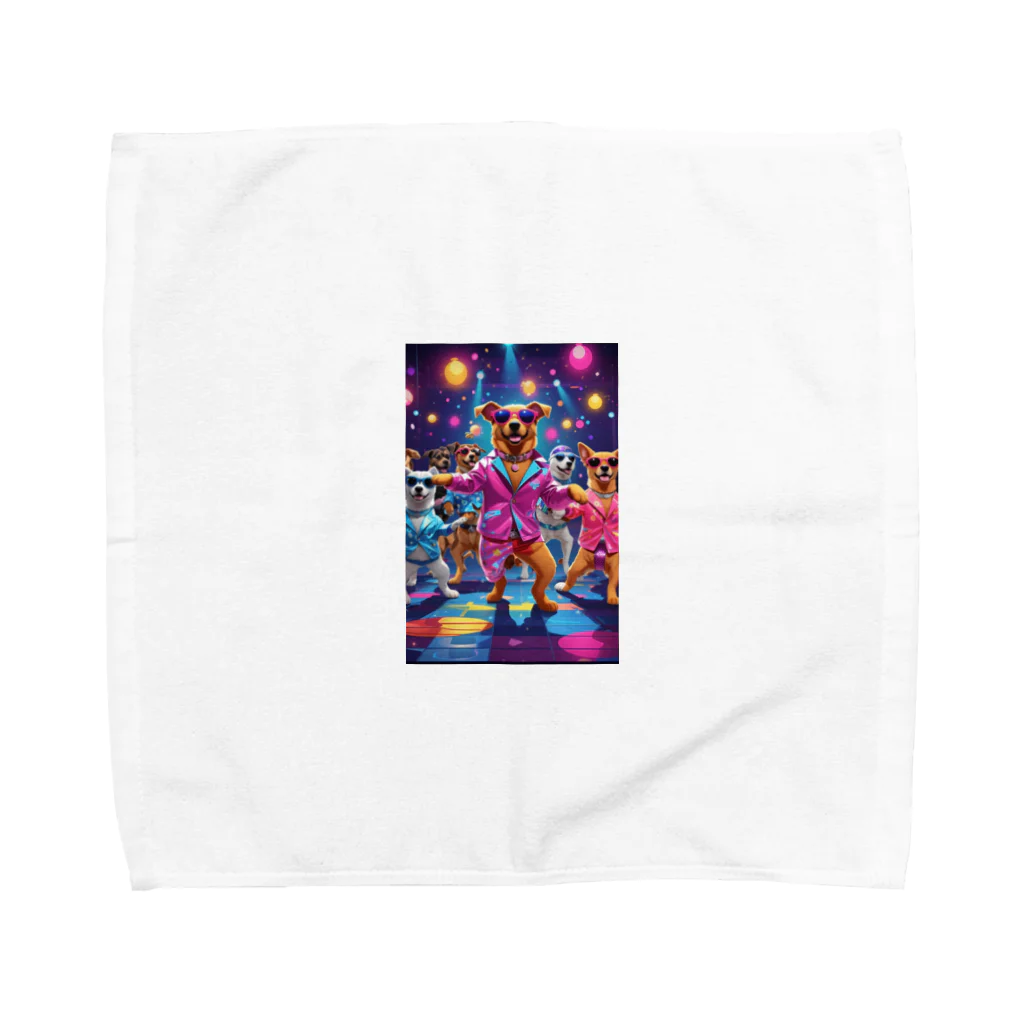 jrjrjrのドッグ・ダンシング・ディスコ Towel Handkerchief